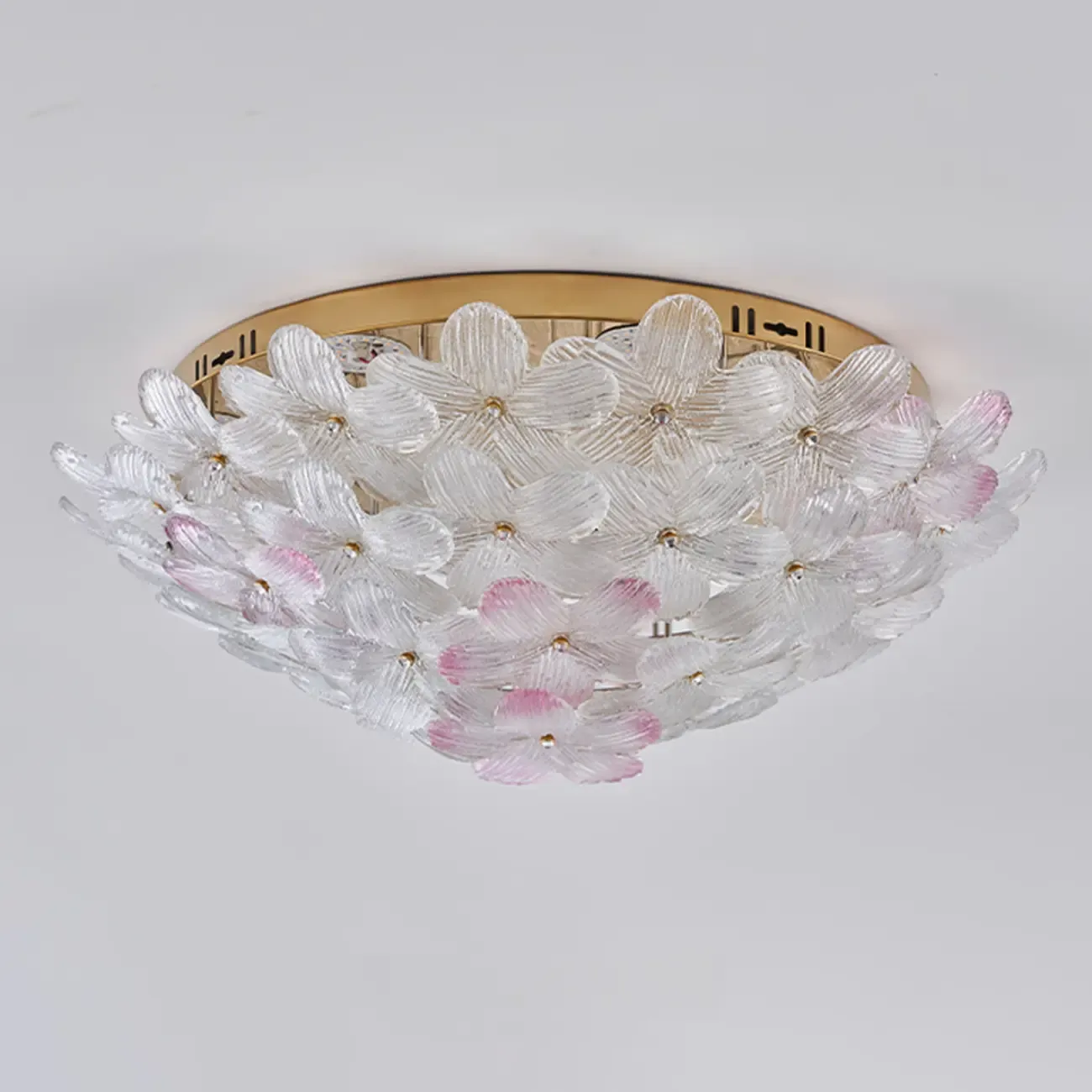  Artistic Glass Flower Flush Ceiling Light for Living Room Decor  Image - 10