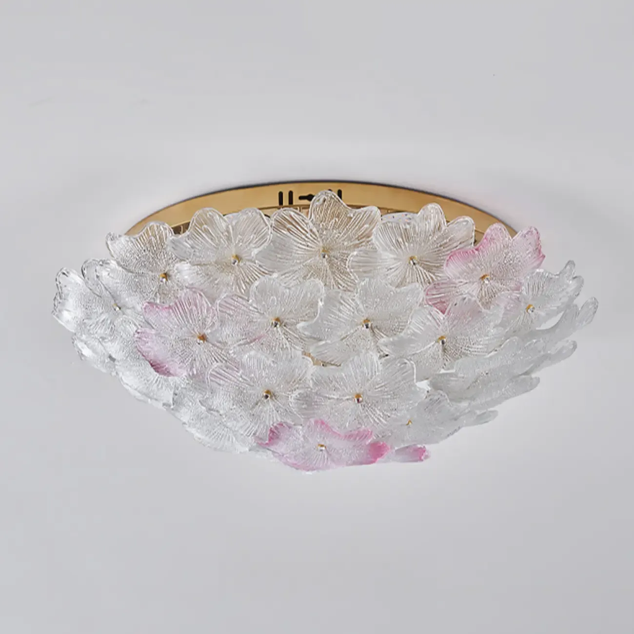 Artistic Glass Flower Flush Ceiling Light for Living Room Decor  Image - 13