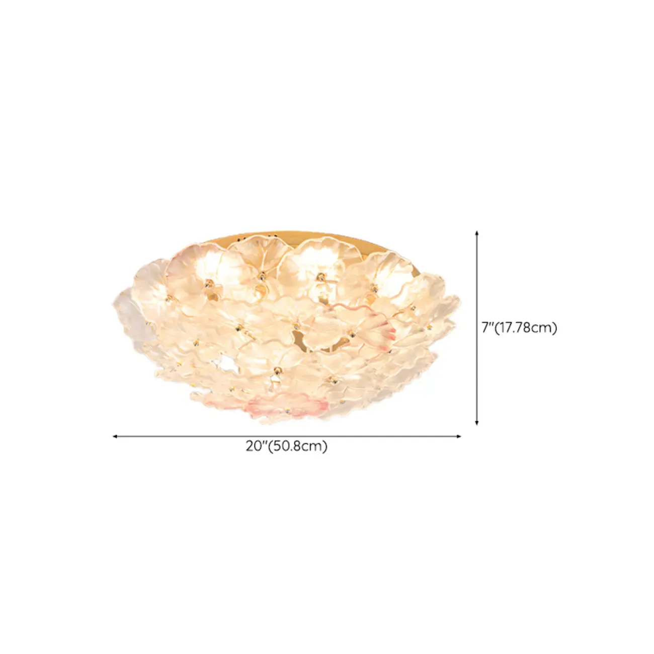  Artistic Glass Flower Flush Ceiling Light for Living Room Decor  Image - 19