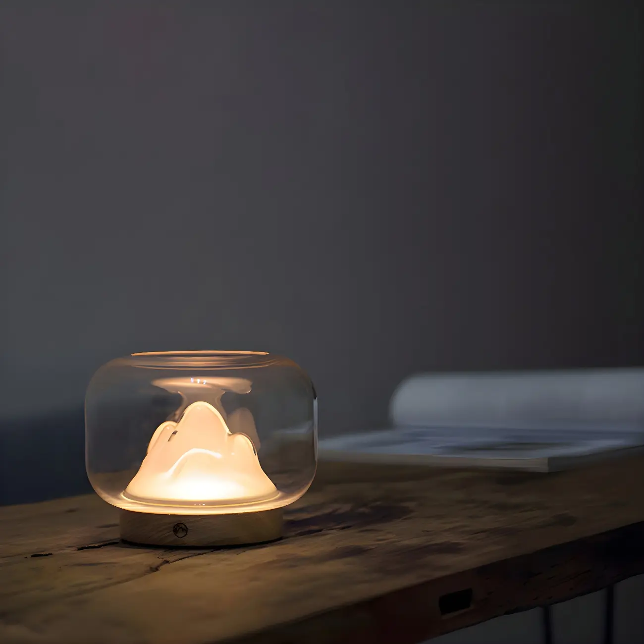 Unique Clear Glass Table Lamp Rechargeable for Bedroom Image - 1 | homeyfad