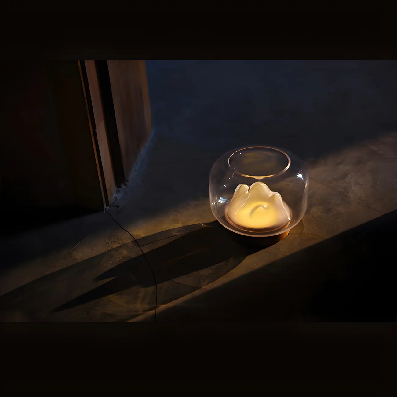 Unique Clear Glass Table Lamp Rechargeable for Bedroom Image - 4 | homeyfad