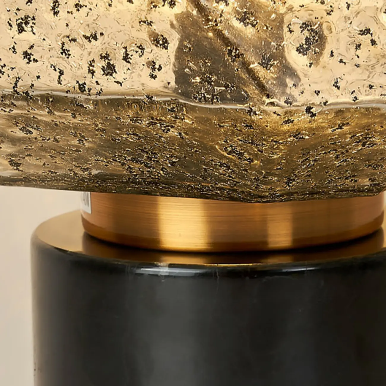 Geometric Caramel Glass Table Lamp for Living Room Image - 8 | homeyfad