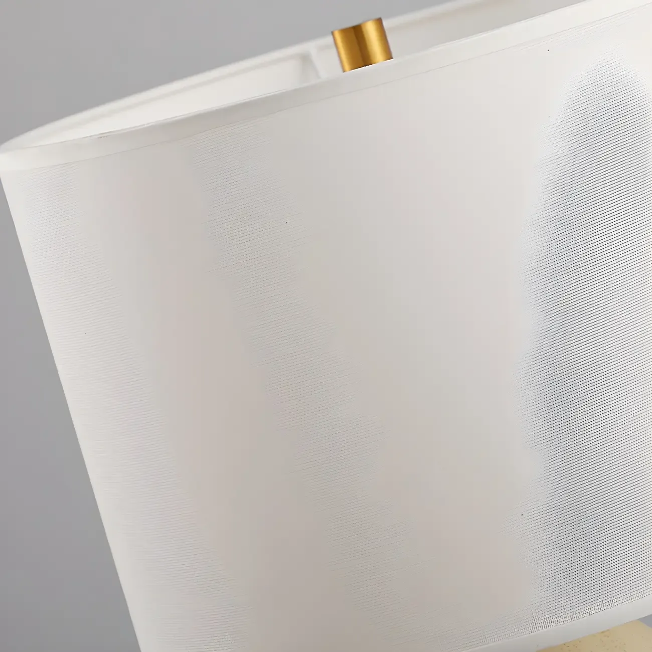 Art Deco Cylinder Shade Resin Base Table Lamp for Bedroom Image - 9