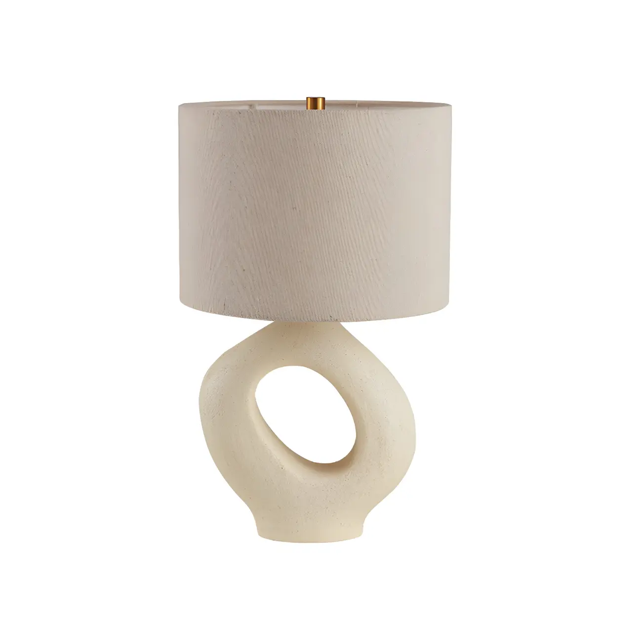 Art Deco Cylinder Shade Resin Base Table Lamp for Bedroom Image - 10 | homeyfad