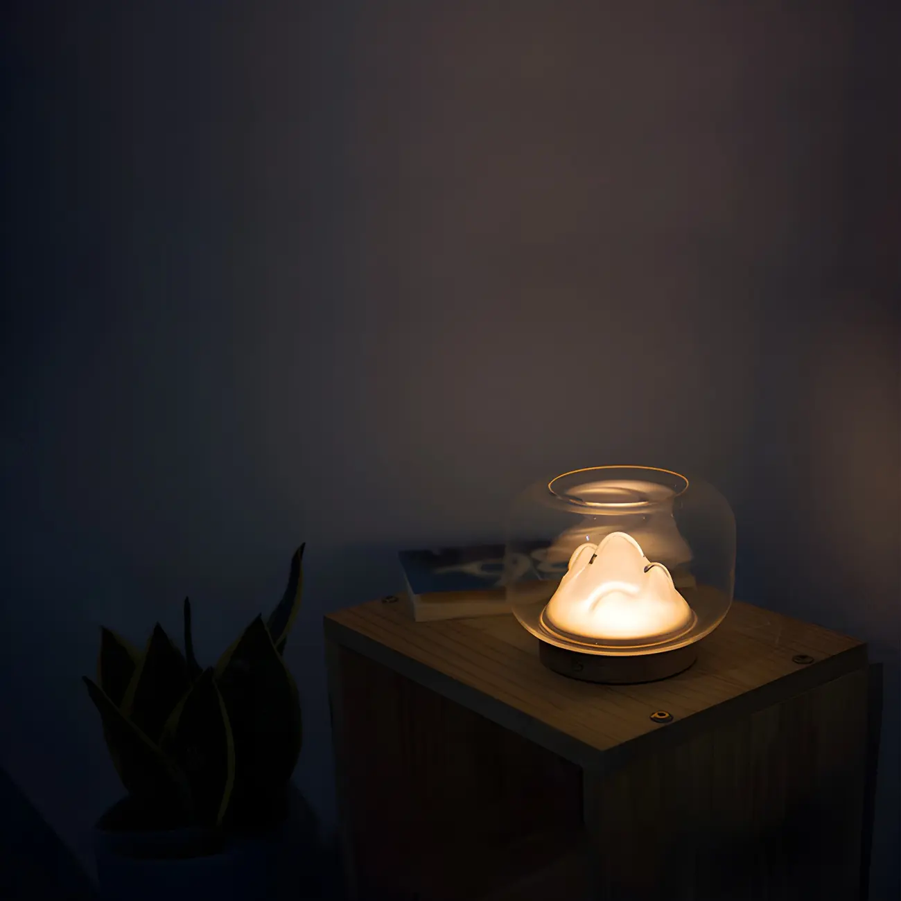 Unique Clear Glass Table Lamp Rechargeable for Bedroom Image - 12 | homeyfad