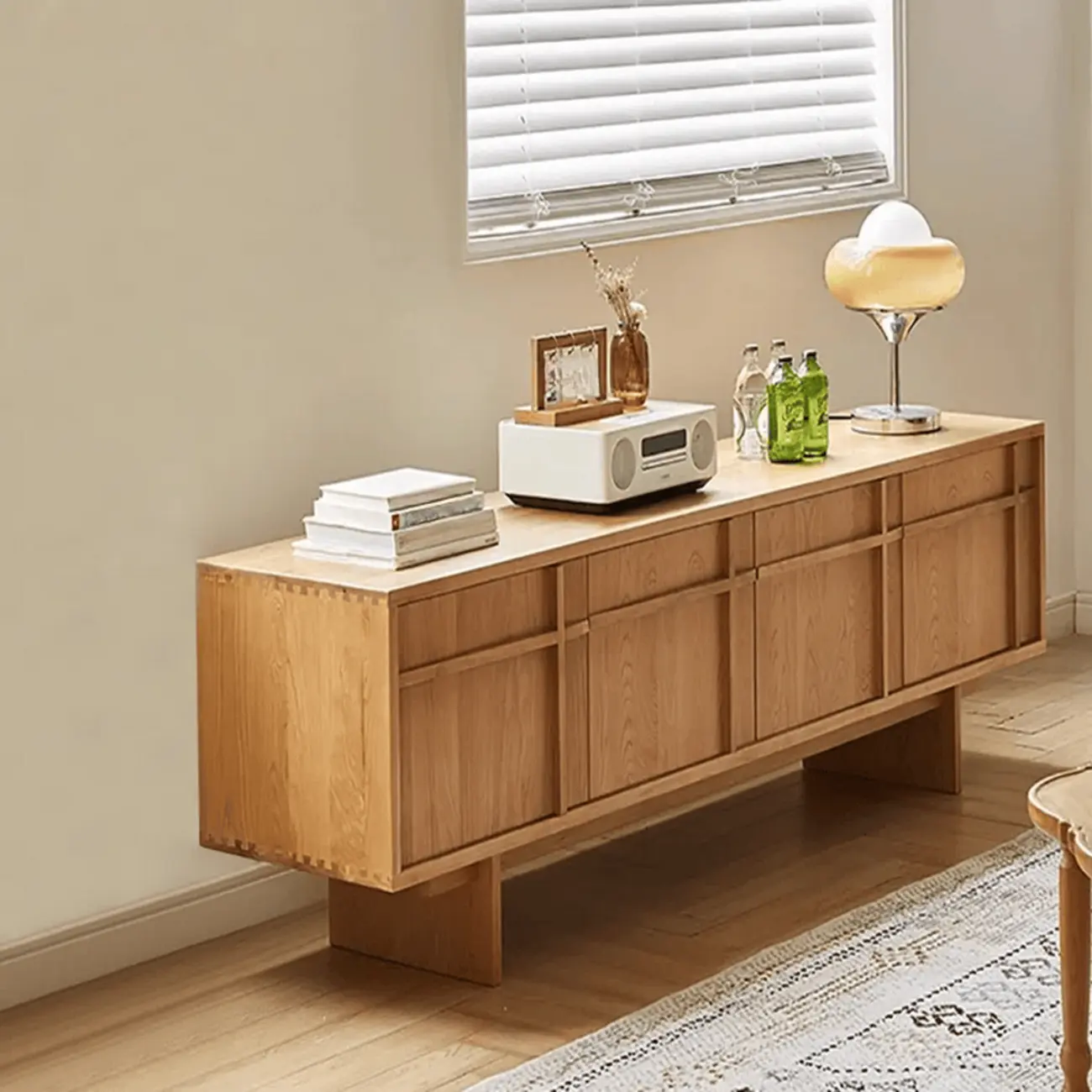 Scandinavian Wooden TV Stand with Adjustable Shelf for Home Image - 1 | homeyfad