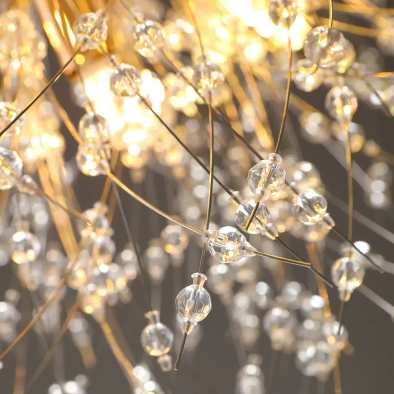 Luxury Crystal Semi Flush Ceiling Light for Dwelling Space