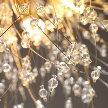 Luxury Crystal Semi Flush Ceiling Light for Dwelling Space