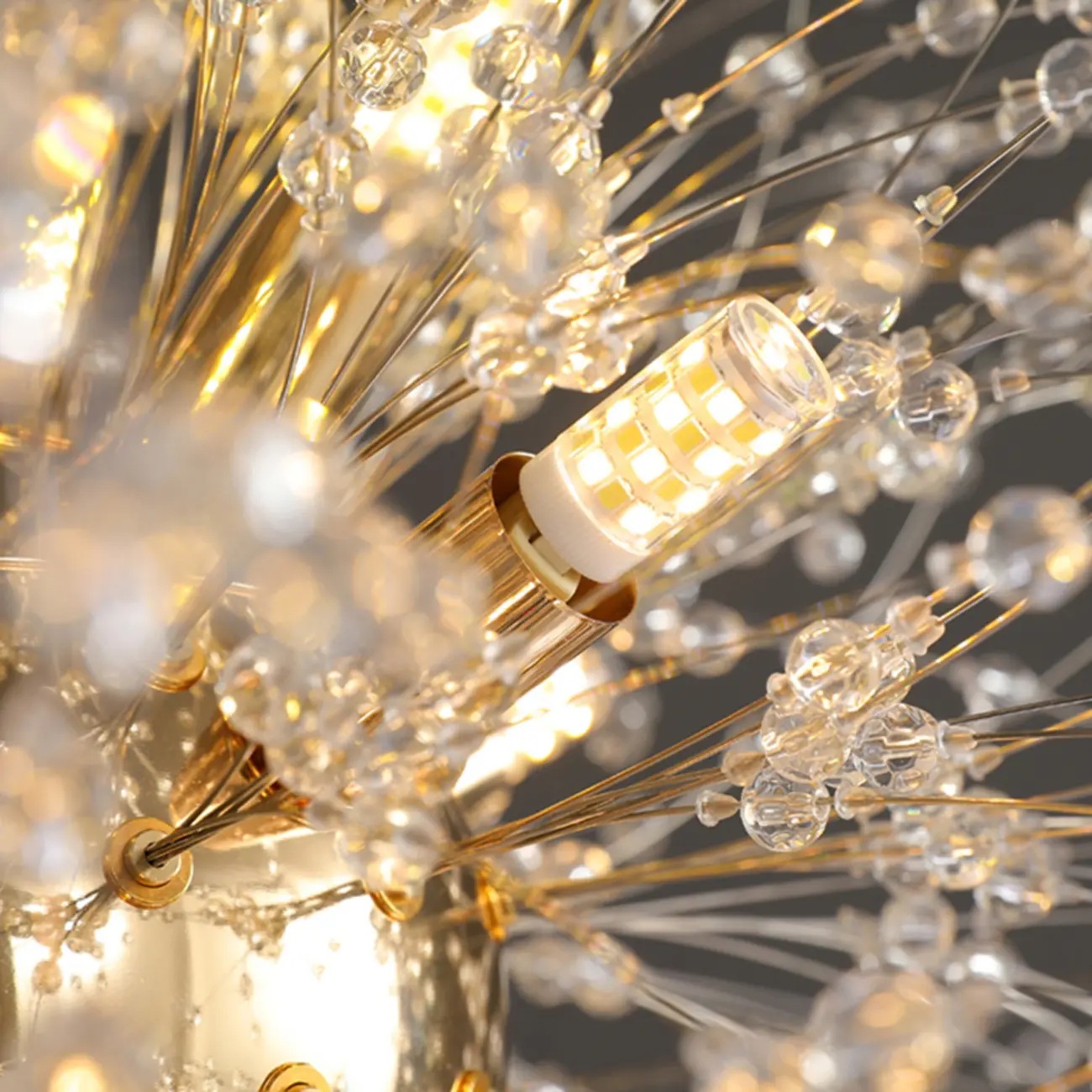 Luxury Crystal Semi Flush Ceiling Light for Dwelling Space | homeyfad