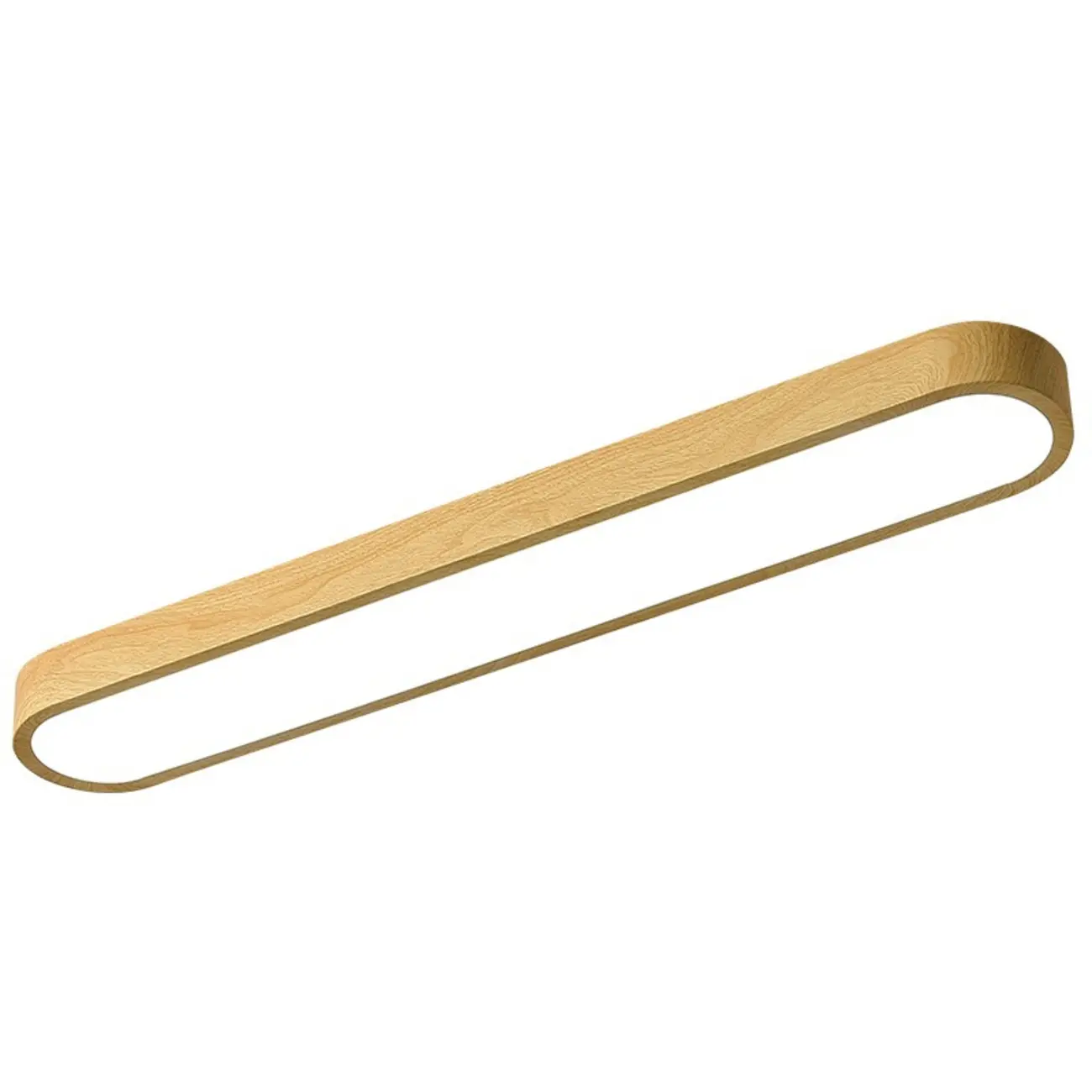 Simple Walnut LED Flush Mount Ceiling Light for Living Room | homeyfad