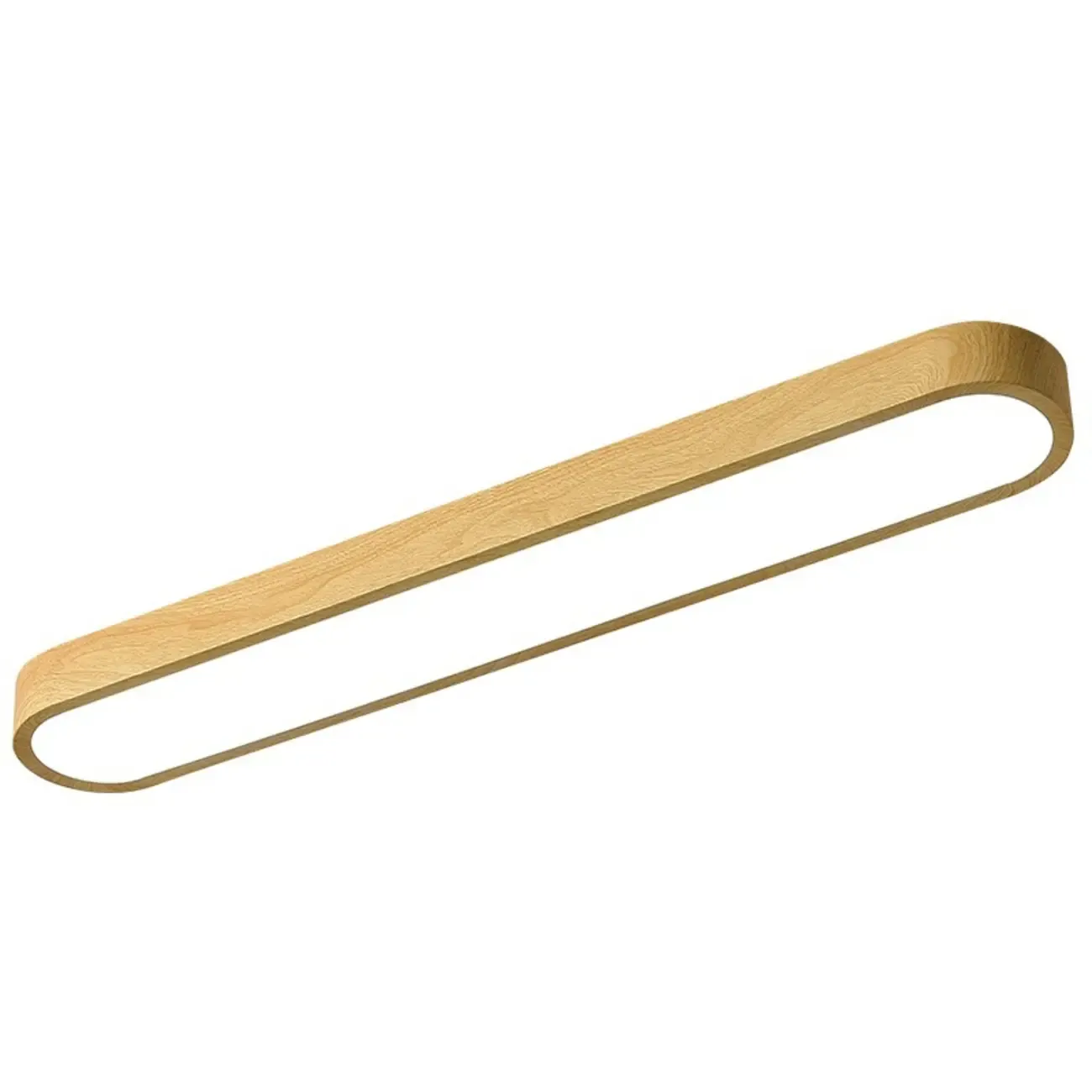 Simple Walnut LED Flush Mount Ceiling Light for Living Room