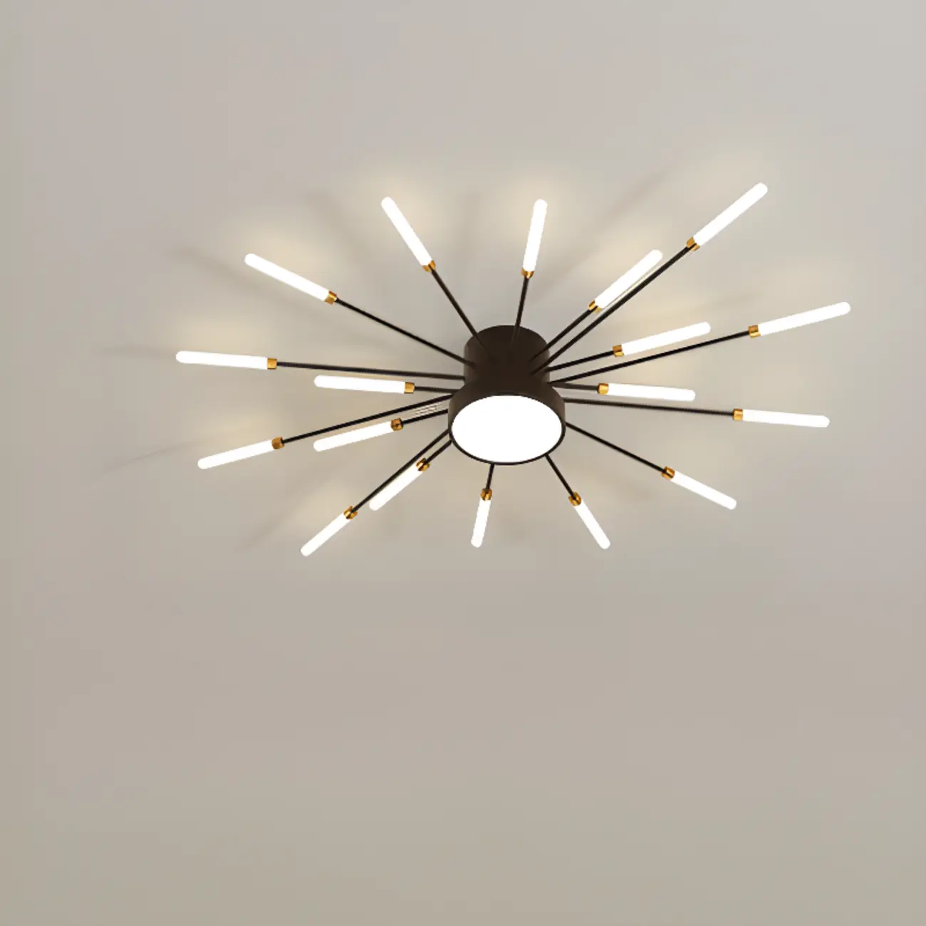 Stylish Sputnik LED Semi Flush Ceiling Light for Living Room Image - 4 | homeyfad