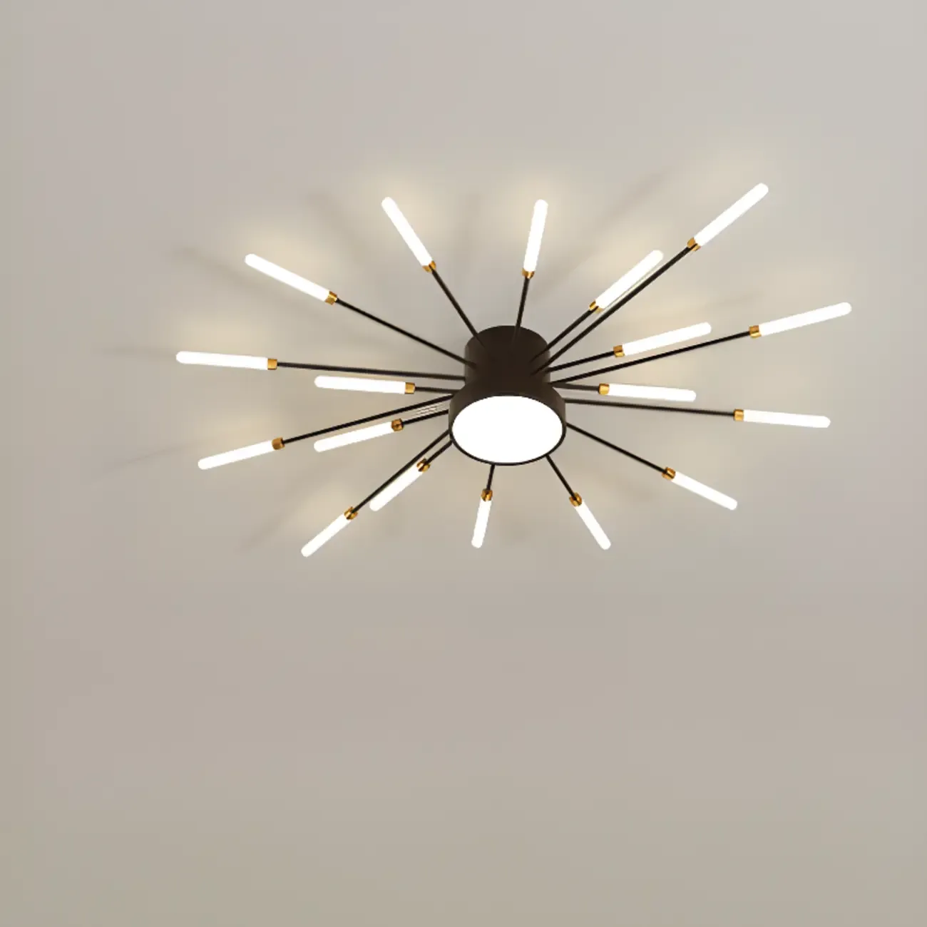Stylish Sputnik LED Semi Flush Ceiling Light for Living Room Image - 4