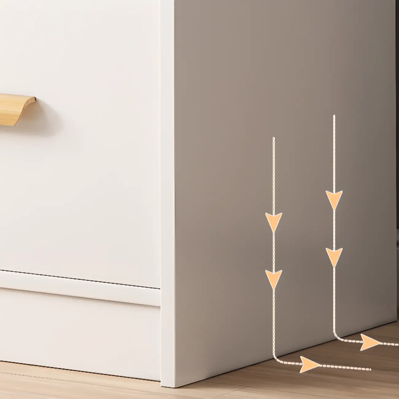 Modern White Storage Cabinet with Drawers for Entryway  Image - 5 | homeyfad