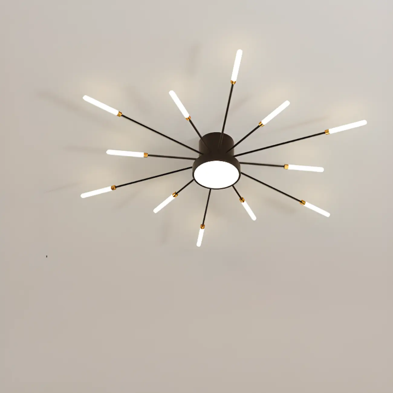 Stylish Sputnik LED Semi Flush Ceiling Light for Living Room Image - 5 | homeyfad