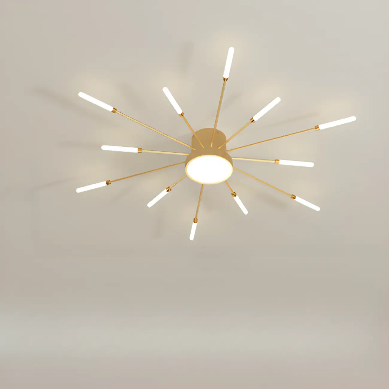 Stylish Sputnik LED Semi Flush Ceiling Light for Living Room Image - 7 | homeyfad