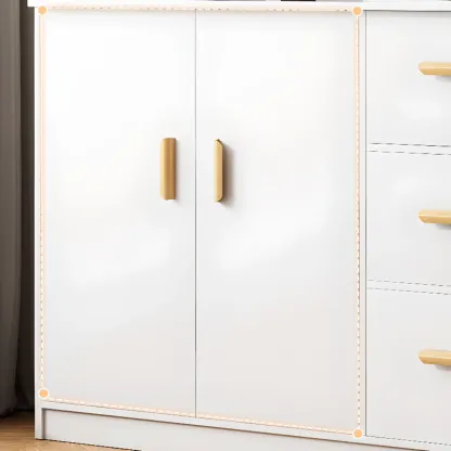 Modern White Storage Cabinet with Drawers for Entryway  Image - 7