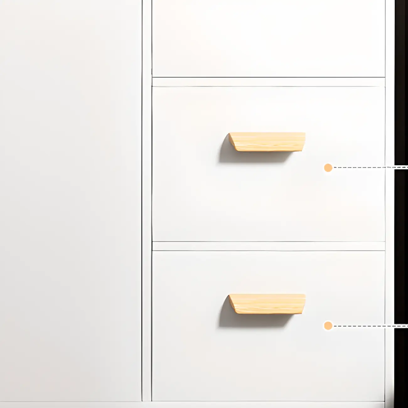Modern White Storage Cabinet with Drawers for Entryway  Image - 8 | homeyfad