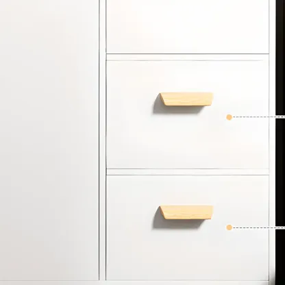 Modern White Storage Cabinet with Drawers for Entryway  Image - 8
