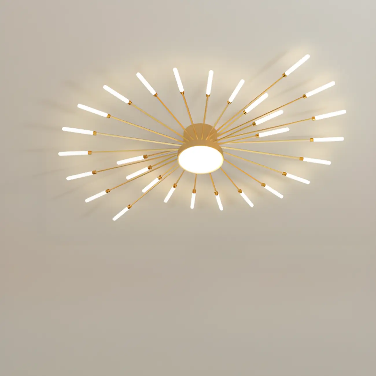 Stylish Sputnik LED Semi Flush Ceiling Light for Living Room Image - 8 | homeyfad
