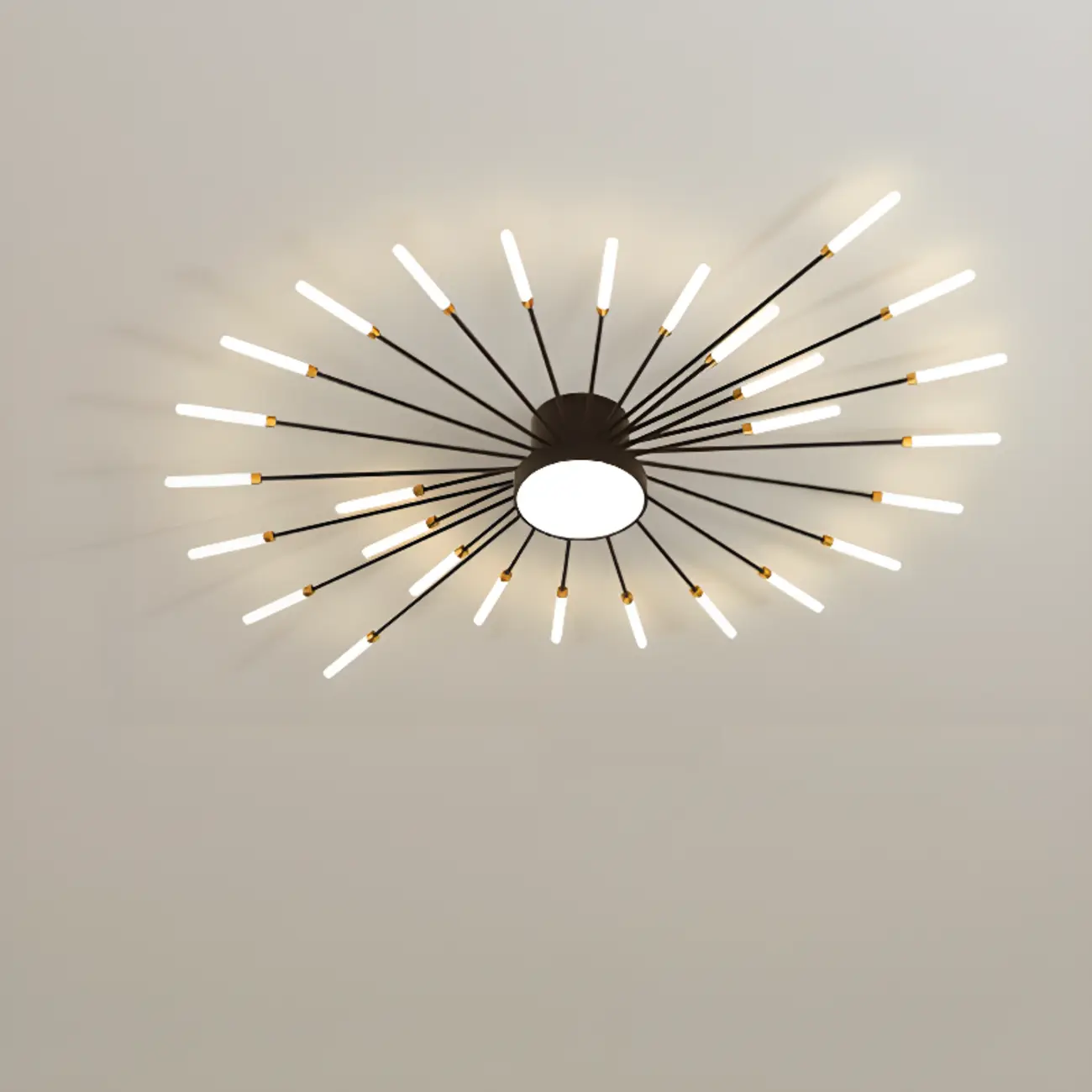 Stylish Sputnik LED Semi Flush Ceiling Light for Living Room Image - 9 | homeyfad