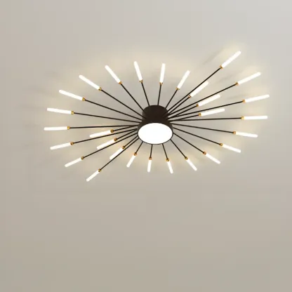 Stylish Sputnik LED Semi Flush Ceiling Light for Living Room Image - 9