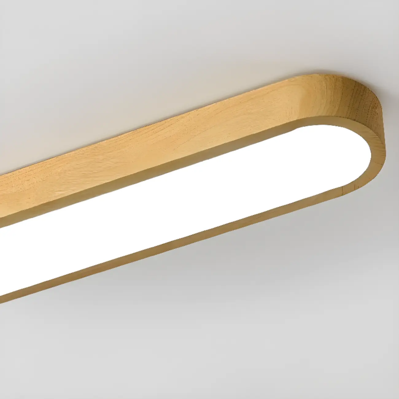 Simple Walnut LED Flush Mount Ceiling Light for Living Room | homeyfad