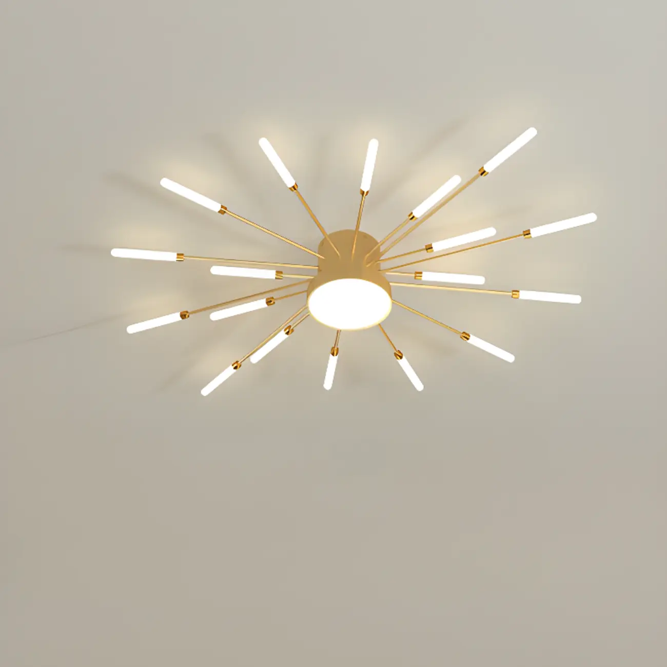 Stylish Sputnik LED Semi Flush Ceiling Light for Living Room Image - 10 | homeyfad