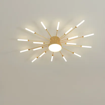 Stylish Sputnik LED Semi Flush Ceiling Light for Living Room Image - 10