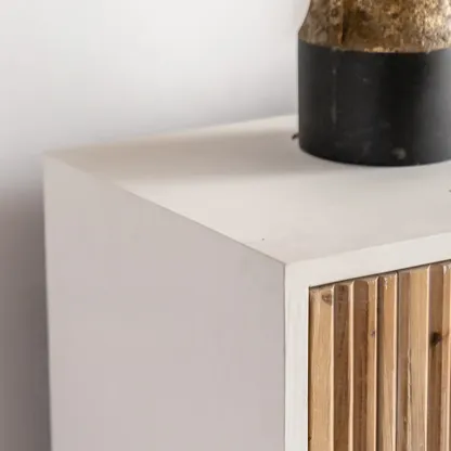 Industrial Wooden Freestanding Cabinet for Living Room Storage Image - 9