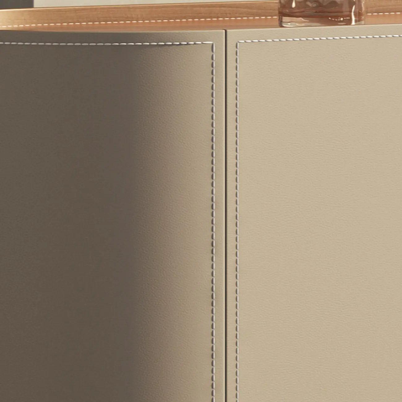 Modern Beige Stone Accent Cabinet with 4 Straight Legs Image - 8 | homeyfad