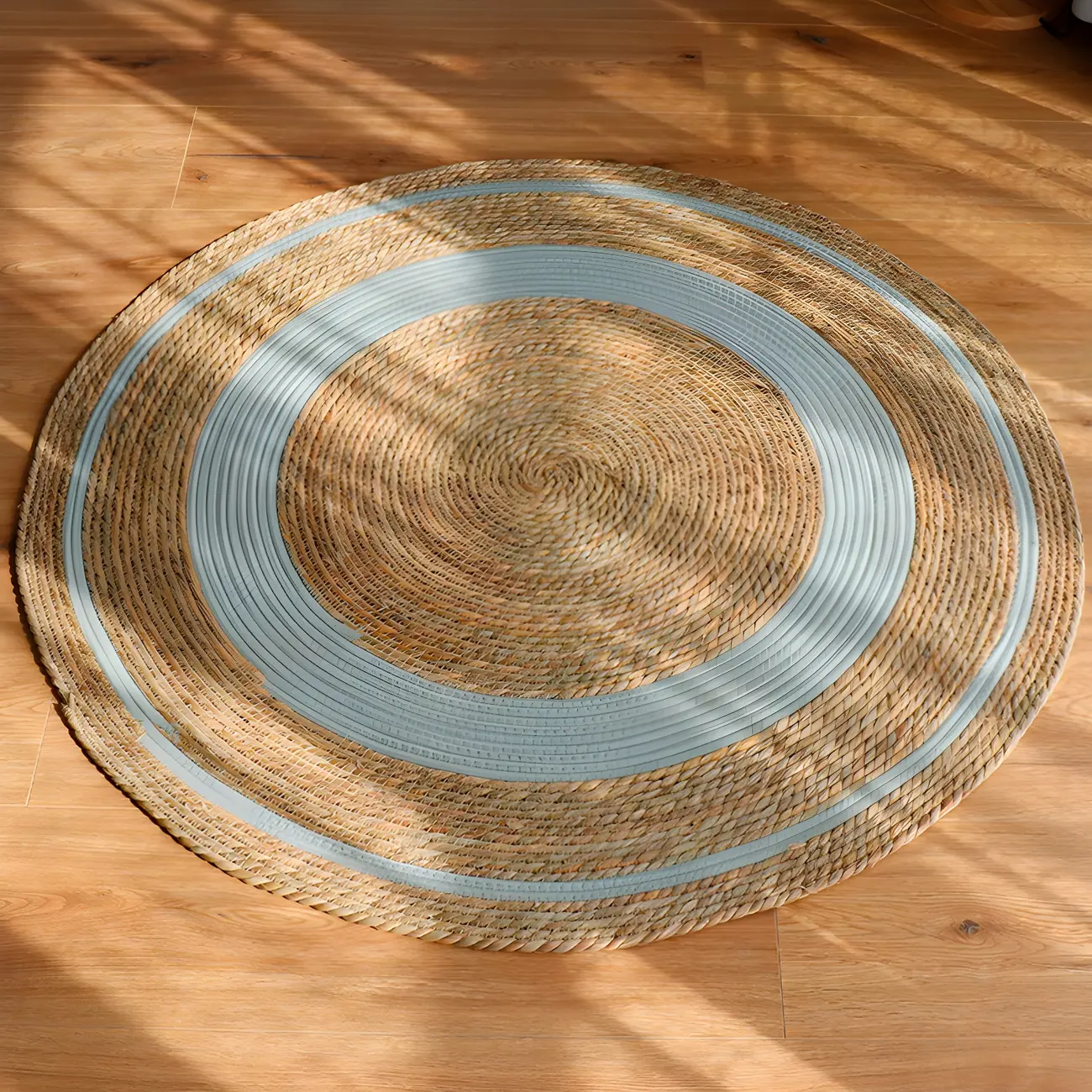 Handmade Rustic Jute Striped Pattern Area Rug Image - 2 | homeyfad