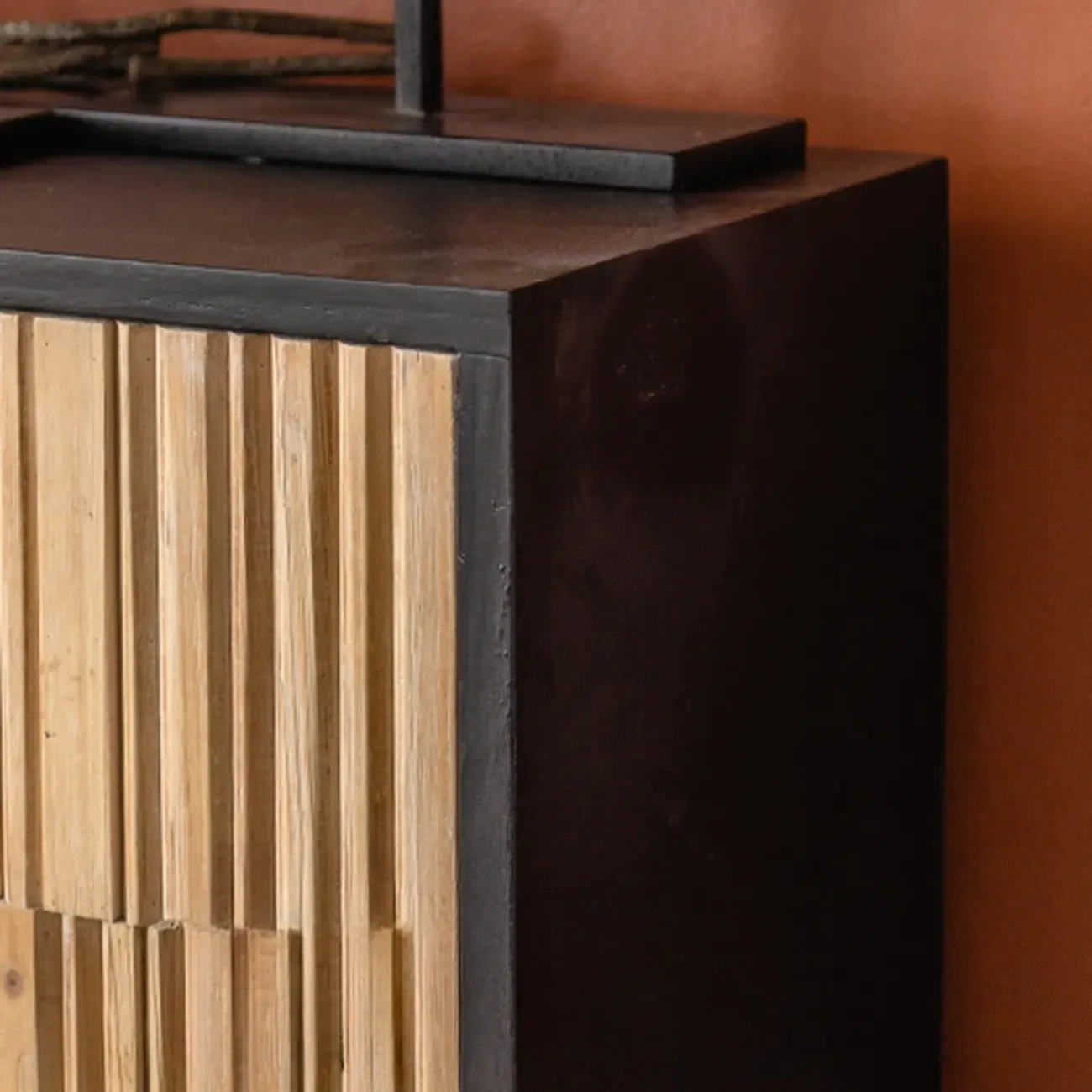 Industrial Wooden Freestanding Cabinet for Living Room Storage Image - 11