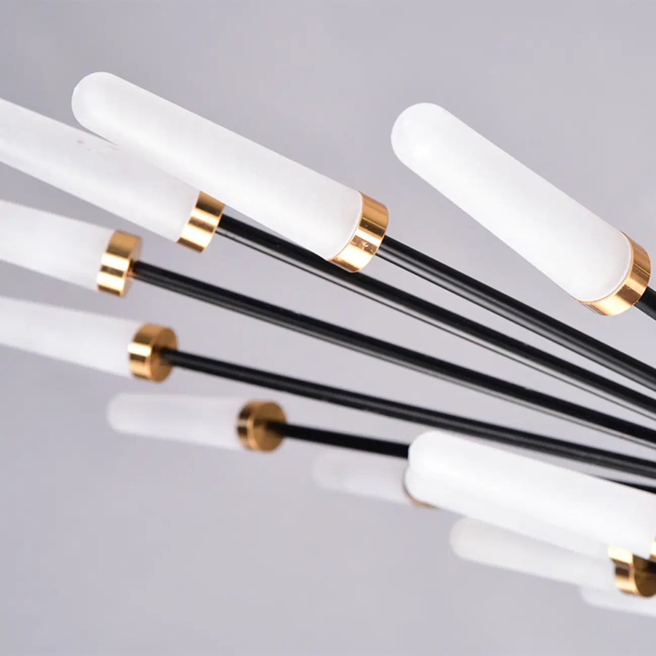 Stylish Sputnik LED Semi Flush Ceiling Light for Living Room Image - 15 | homeyfad