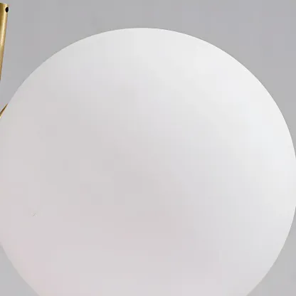 Minimalist Glass Globe Metal Night Table Lamp for Bedroom Image - 13