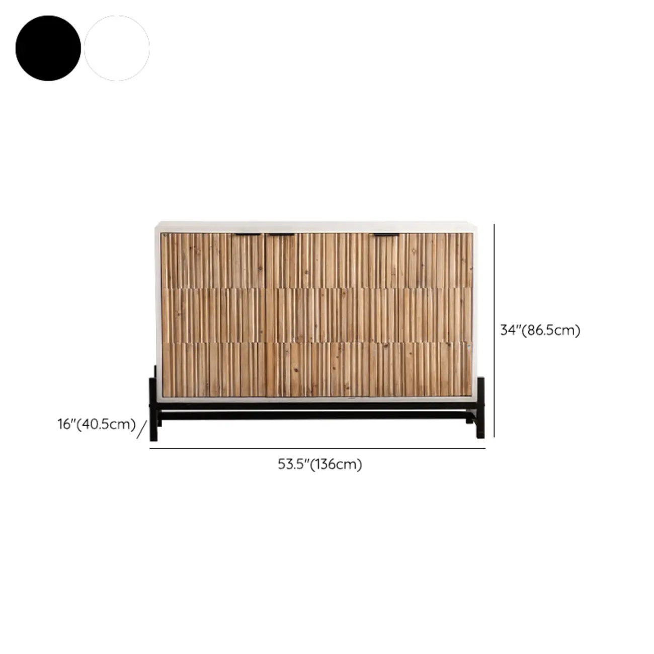 Industrial Wooden Freestanding Cabinet for Living Room Storage Image - 14 | homeyfad