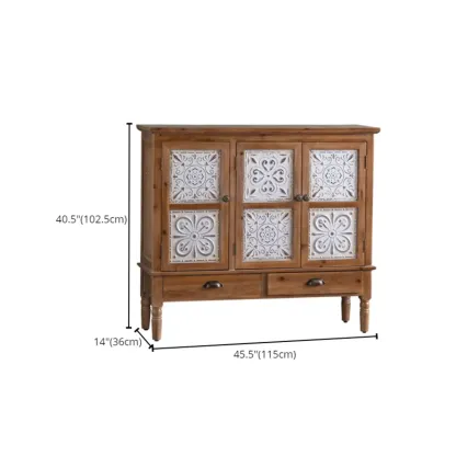 Rustic Accent Chest for Indoor Use with Multi Drawers Image - 12