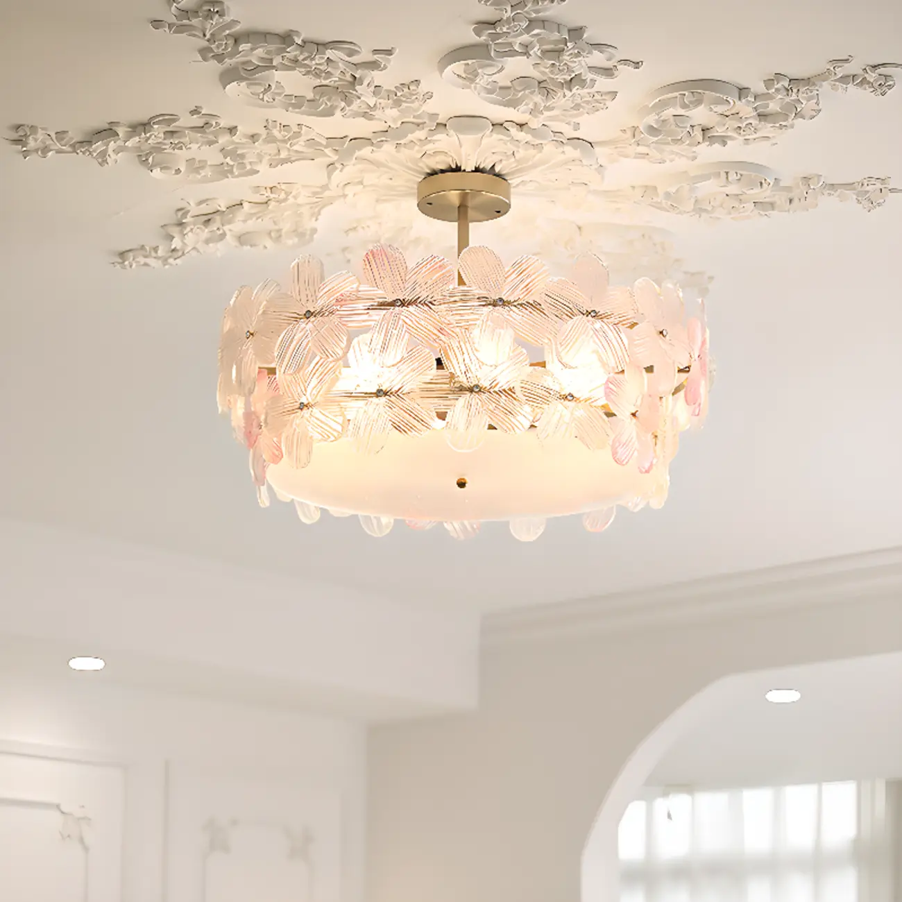 Elegant Blossom Ceiling Light for Interior Space Decor   | homeyfad