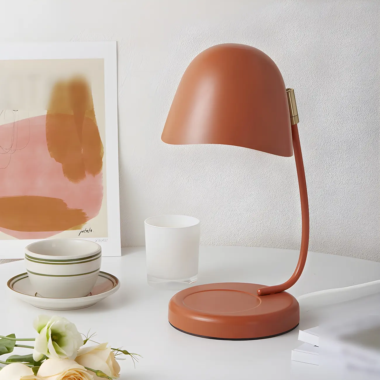 Scandinavian Arc Metal Desk Lamp Dome for Bedroom Image - 1 | homeyfad