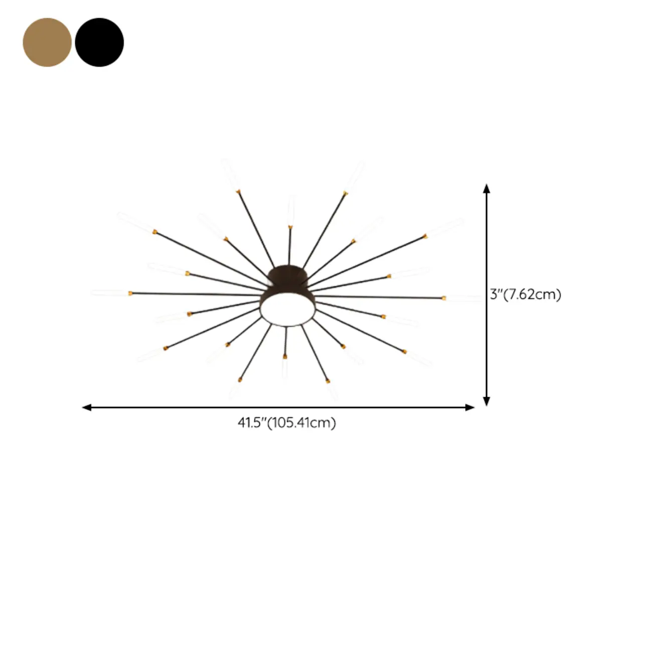 Stylish Sputnik LED Semi Flush Ceiling Light for Living Room Image - 18 | homeyfad