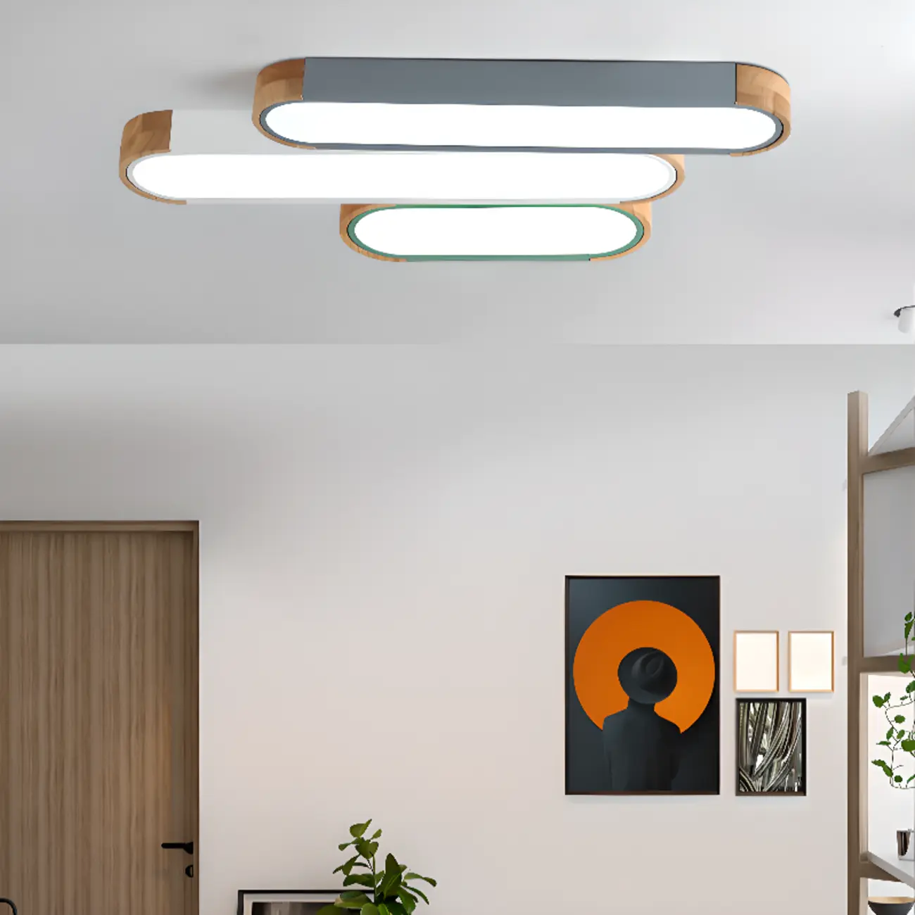 Modern LED Flush Mount Ceiling Light for Residential Spaces Image - 4 | homeyfad