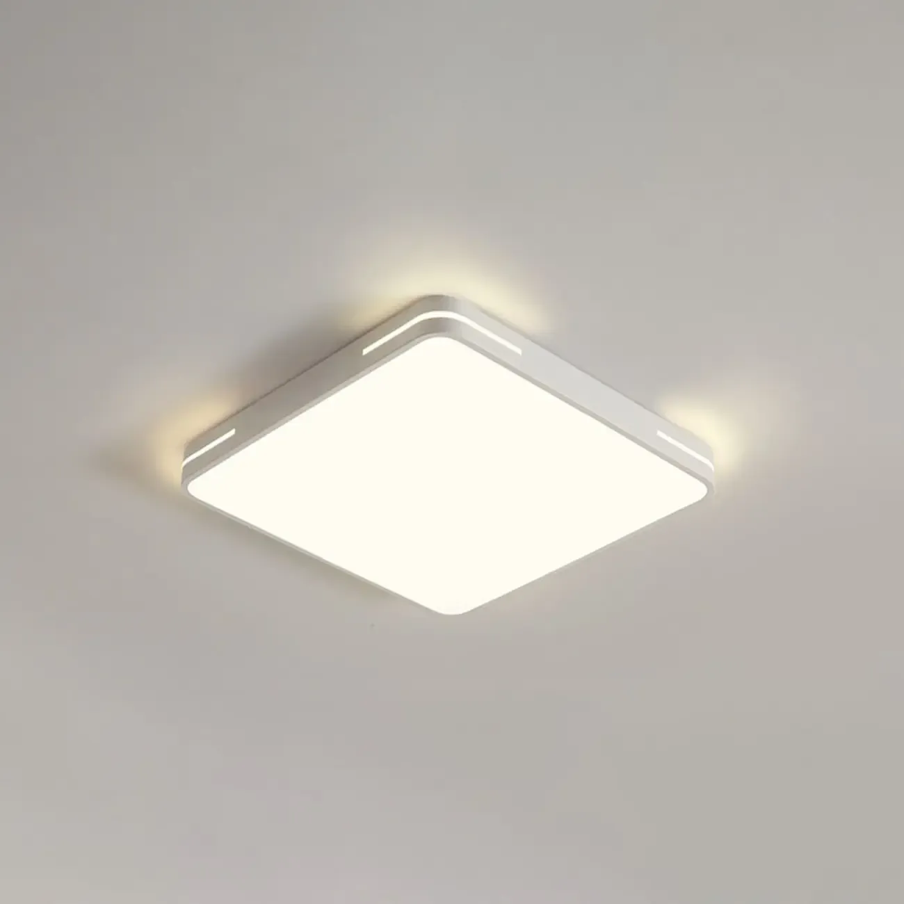 Dimmable LED Flush Mount Ceiling Light with Square/Round Image - 2