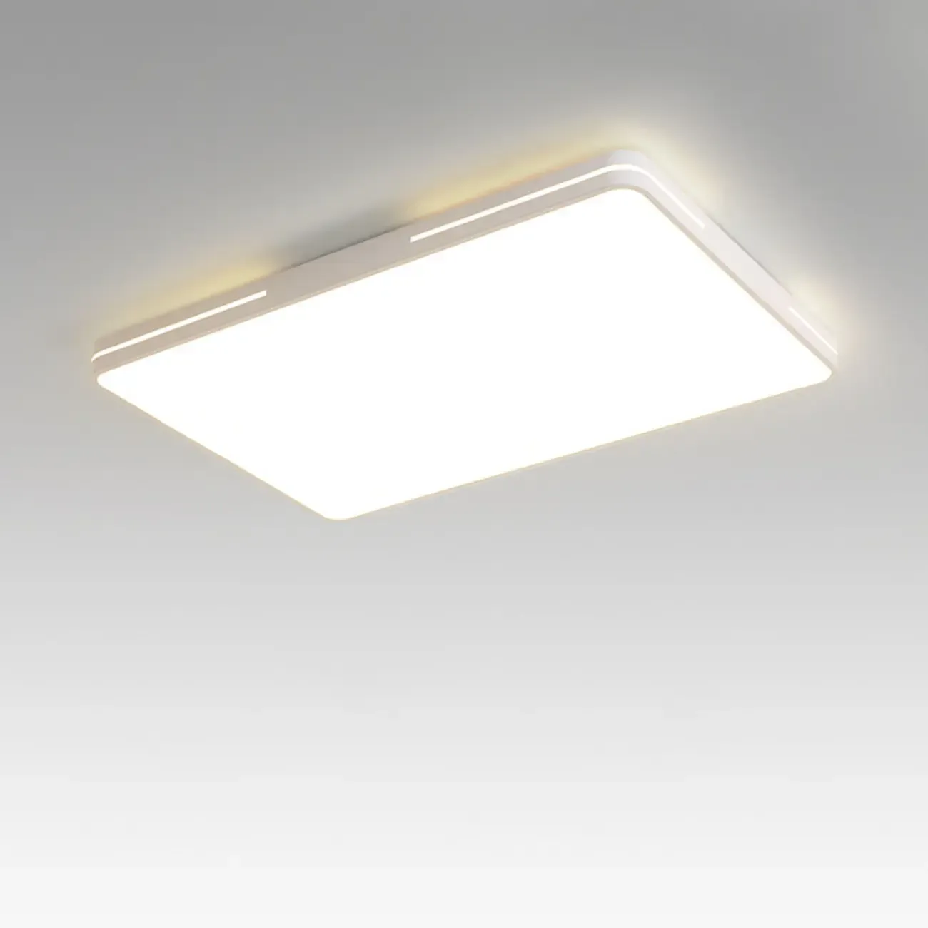 Dimmable LED Flush Mount Ceiling Light with Square/Round Image - 4