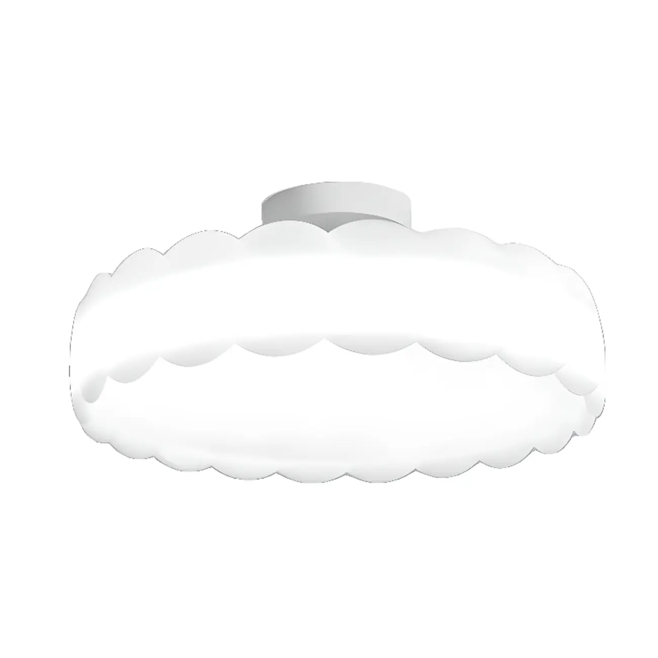 8" Elegant LED Semi Flush Ceiling Light in Natural Finish  Image - 10 | homeyfad