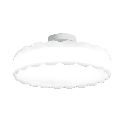 8" Elegant LED Semi Flush Ceiling Light in Natural Finish  Image - 10