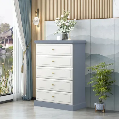 Modern Versatile Grey Wooden Cabinet for Home Storage Image - 3