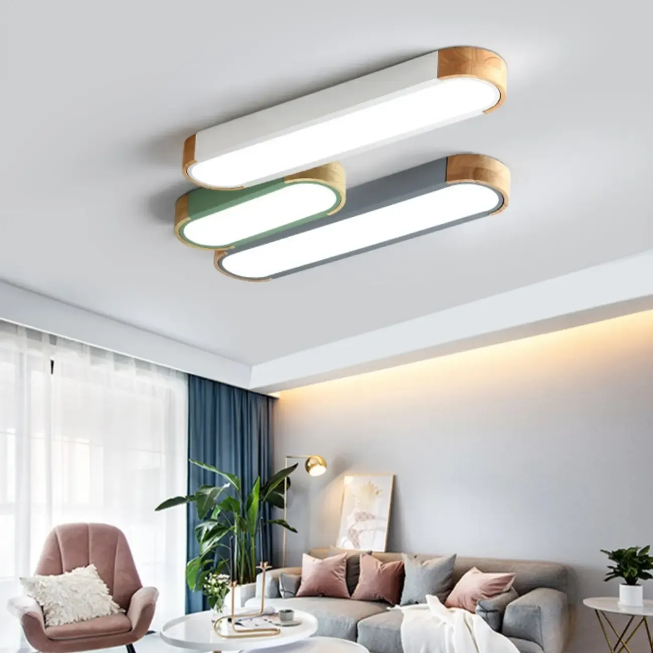Modern LED Flush Mount Ceiling Light for Residential Spaces Image - 8