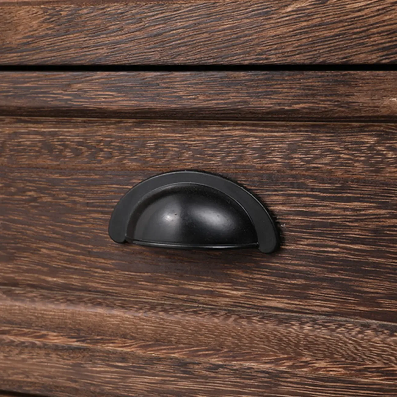 Modern Rectangular Accent Cabinet with Exterior Shelf   Image - 5