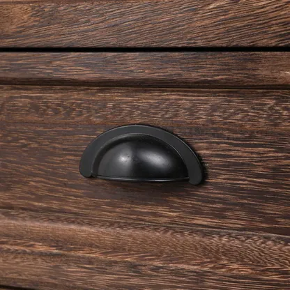 Modern Rectangular Accent Cabinet with Exterior Shelf   Image - 5