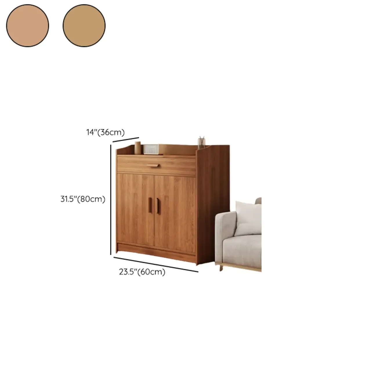 Modern White Storage Cabinet with Drawers for Entryway  Image - 25